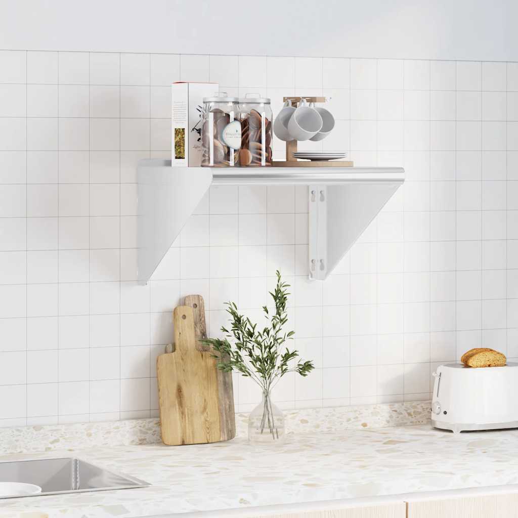 vidaXL Ράφι Τοίχου Ασημί 50x45x31 εκ. Ανοξείδωτο Ατσάλι