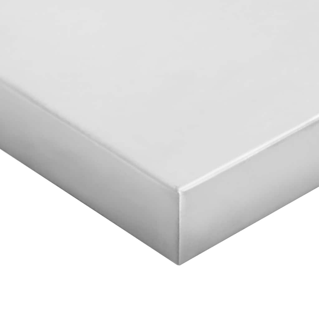 vidaXL Ράφια Τοίχου 2 τεμ. Ασημί 100x40 εκ. Ανοξείδωτο Ατσάλι