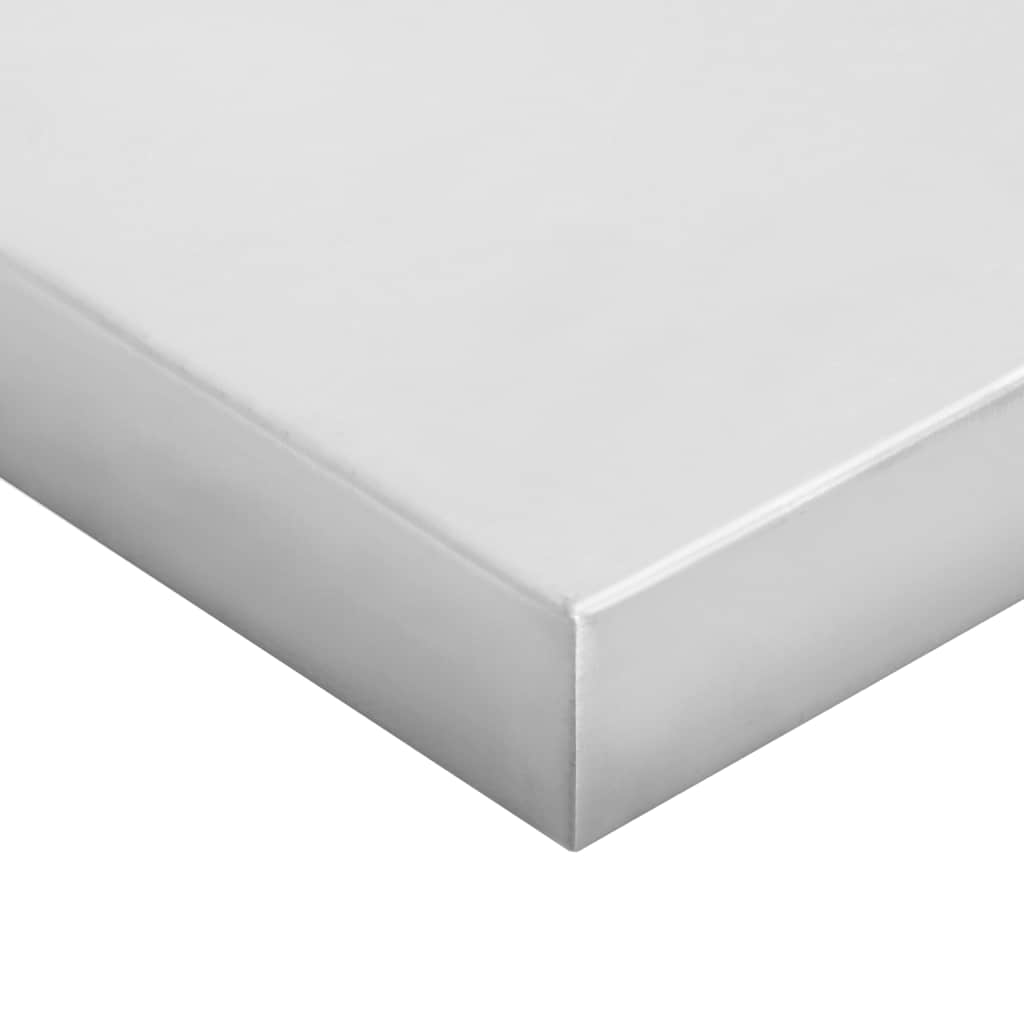 vidaXL Ράφια Τοίχου 2Τεμ. Ασημί 100x30 εκ. Ανοξείδωτο Ατσάλι