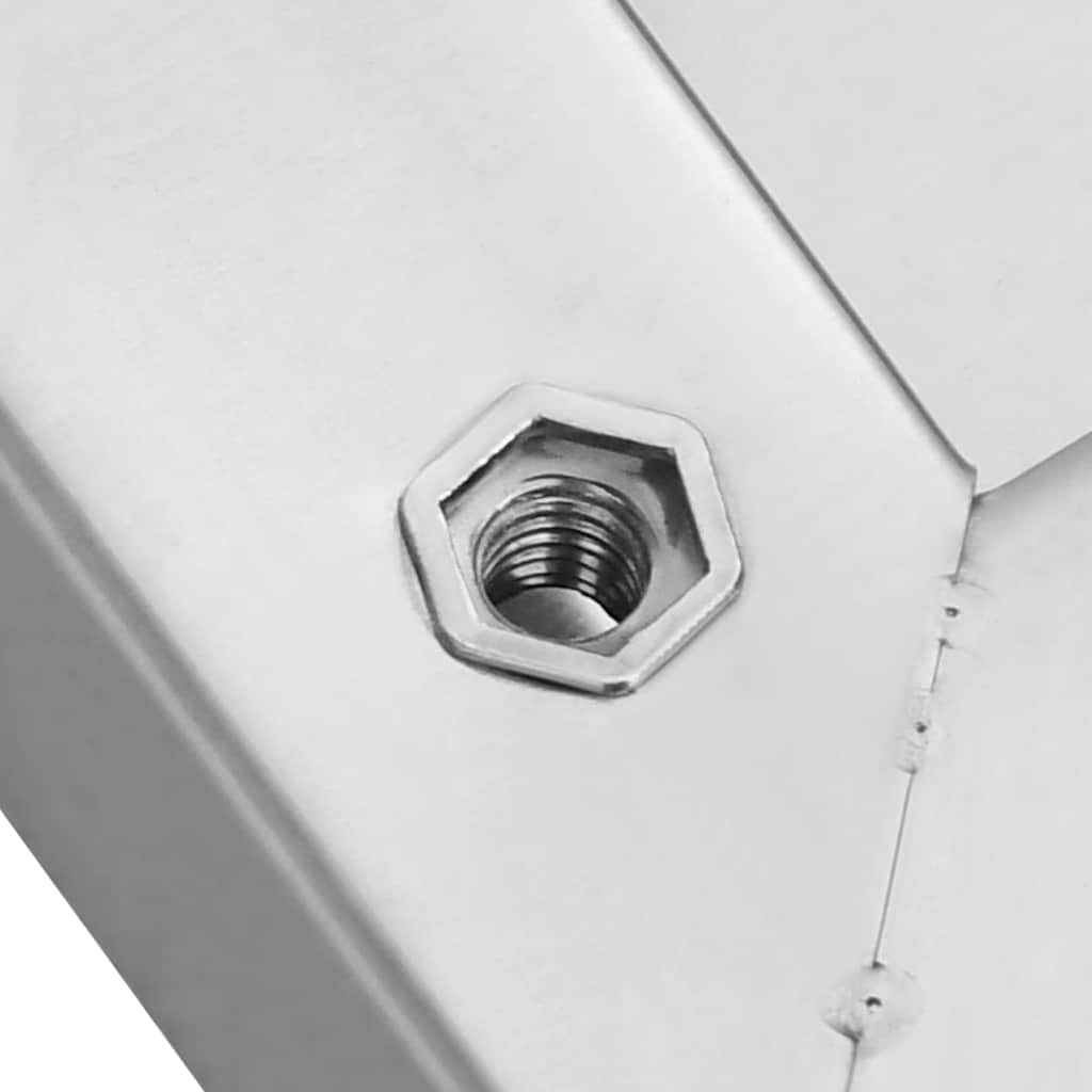 vidaXL Ράφια Τοίχου 2 τεμ. Ασημί 50x40x3 εκ. Ανοξείδωτο Ατσάλι