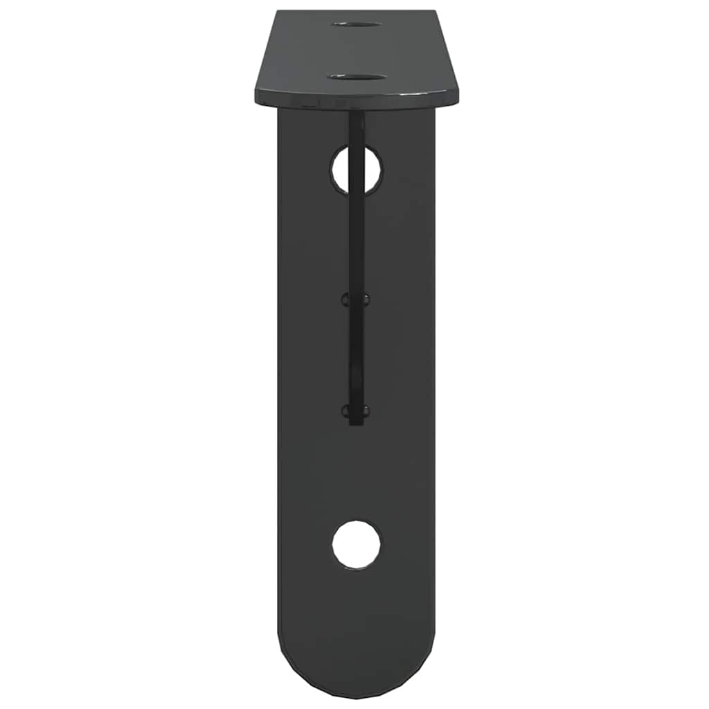 vidaXL Στηρίγματα Ραφιών 4 Τεμ. Ασημί 15x2,5x11,5 Ανοξείδωτο Μαύρο