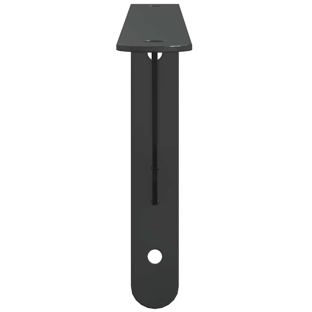 vidaXL Στηρίγματα Ραφιών 4 Τεμ. Ασημί 30x2,5x15,5 Ανοξείδωτο Μαύρο