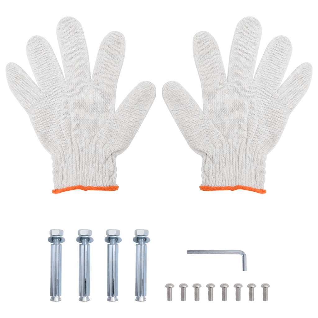 vidaXL Ράφι Τοίχου 2 Επιπ. Ασημί 100x30x60 εκ. Ανοξείδωτο Ατσάλι