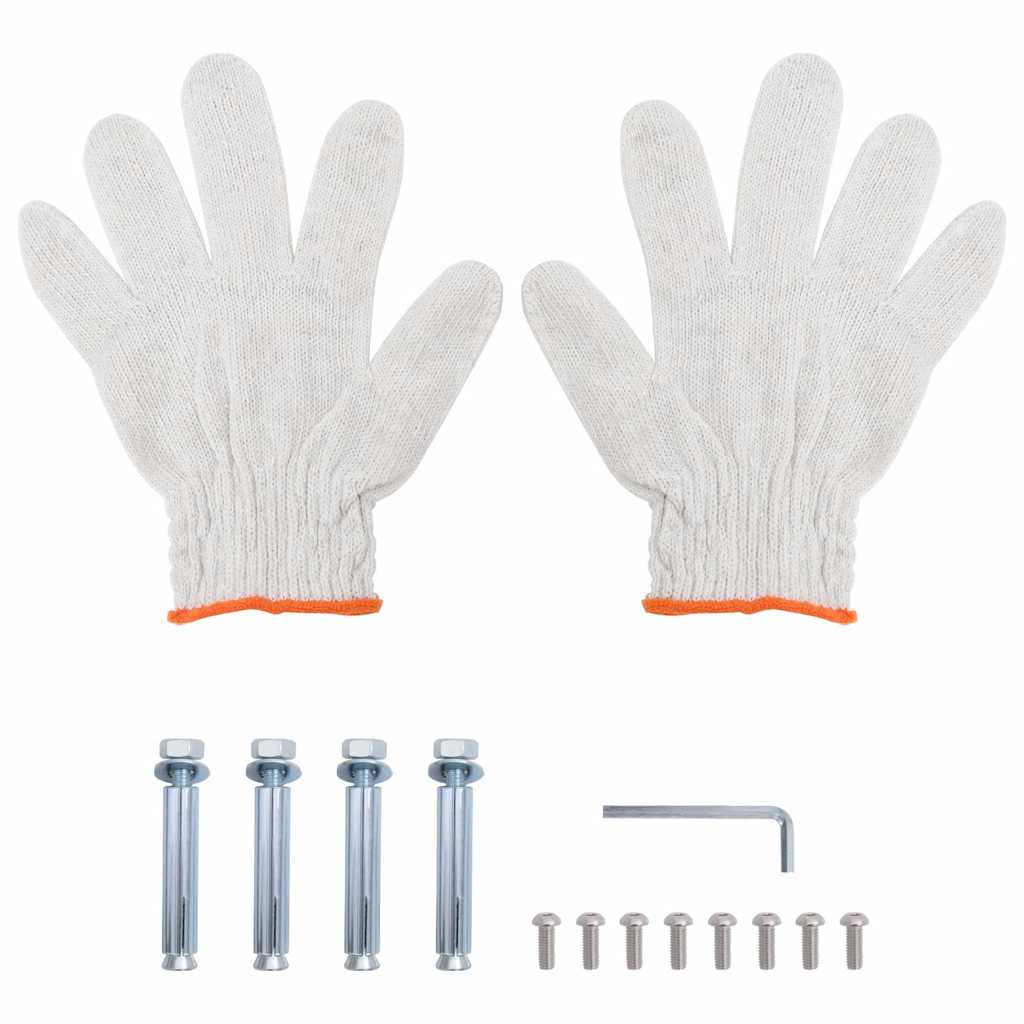 vidaXL Ράφι Τοίχου 2 Επιπ. Ασημί 100x23,5x60 εκ. Ανοξείδωτο Ατσάλι