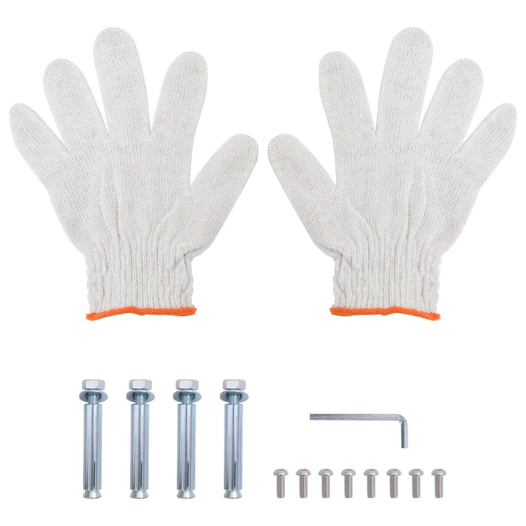 vidaXL Ράφι Τοίχου 2 Επιπ. Ασημί 50x23,5x48 εκ. Ανοξείδωτο Ατσάλι