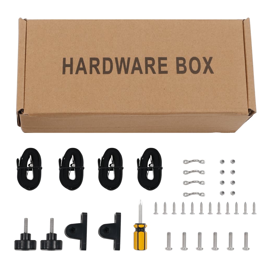 vidaXL Τέντα Σκάφους με 3 Αψίδες Μαύρη 183x160x137 εκ.