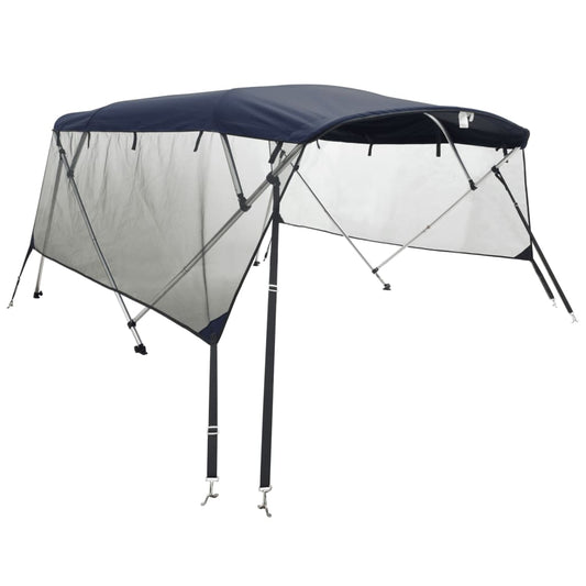 vidaXL Τέντα Σκάφους 4 Αψίδες Τοιχ. Δίχτυ Ανθρακί 243x(230-244)x137εκ