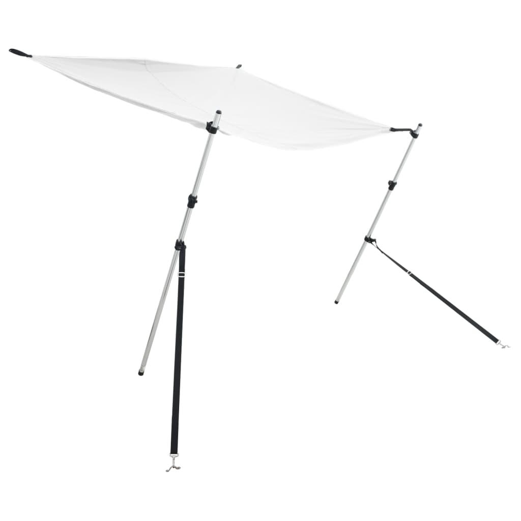 vidaXL Επέκταση Σκιάστρου Σχήμα Τ Λευκή 170x208x(115-183) εκ.