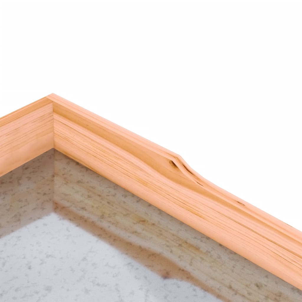 vidaXL Τραπέζι Φυτών με Ράφια Καφέ 78x38x82,5εκ. από Μασίφ Ξύλο Ελάτης