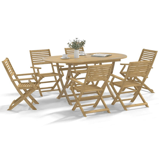 vidaXL Καρέκλες Κήπου Πτυσσόμενες 8 τεμ 54,5x61,5x86,5 εκ Μασίφ Ακακία