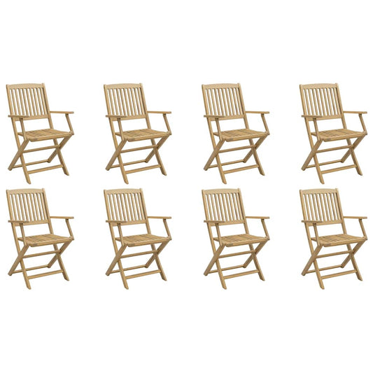 vidaXL Καρέκλες Κήπου Πτυσσόμενες 8 τεμ. 54,5x58x90 εκ. Μασίφ Ακακία