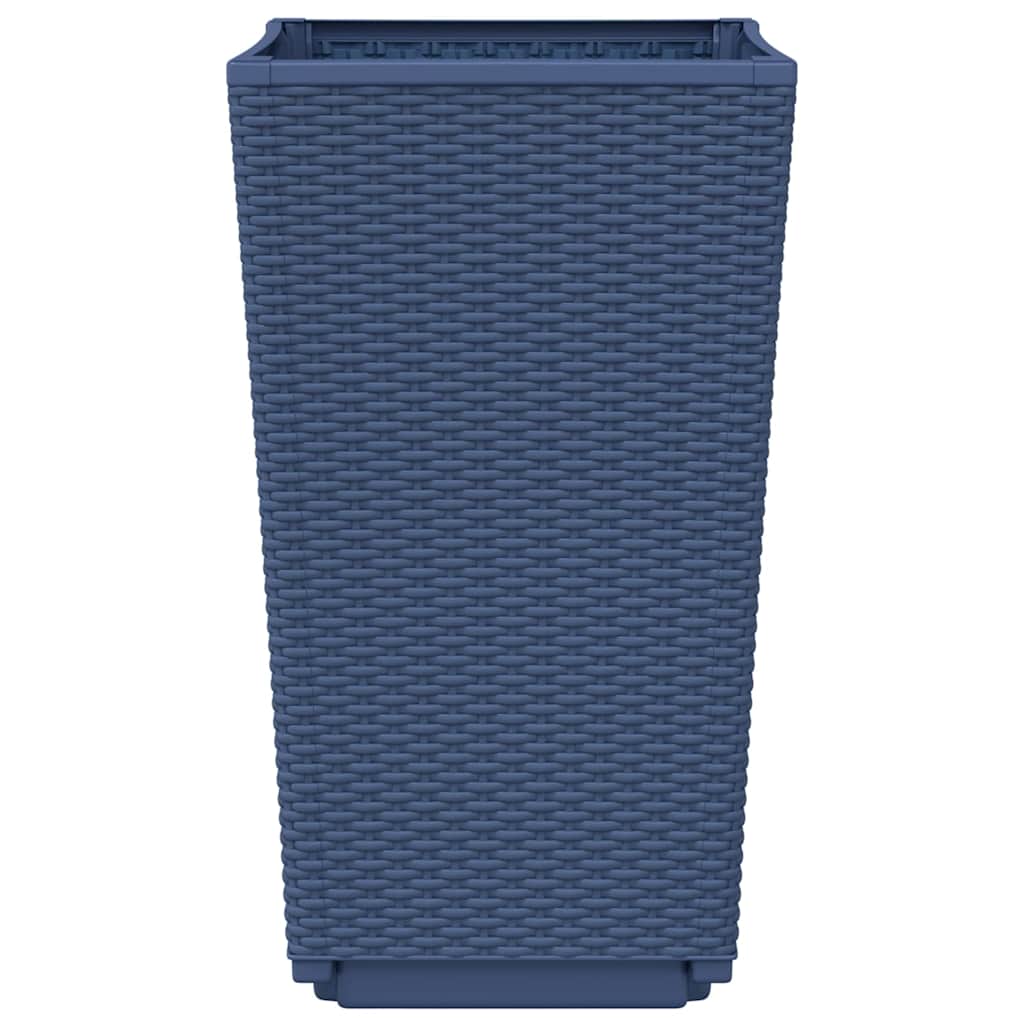 vidaXL Ζαρντινιέρες Κήπου 2 τεμ. Μπλε Γκρι 32,5x32,5x57 εκ. Πολυπροπυλένιο