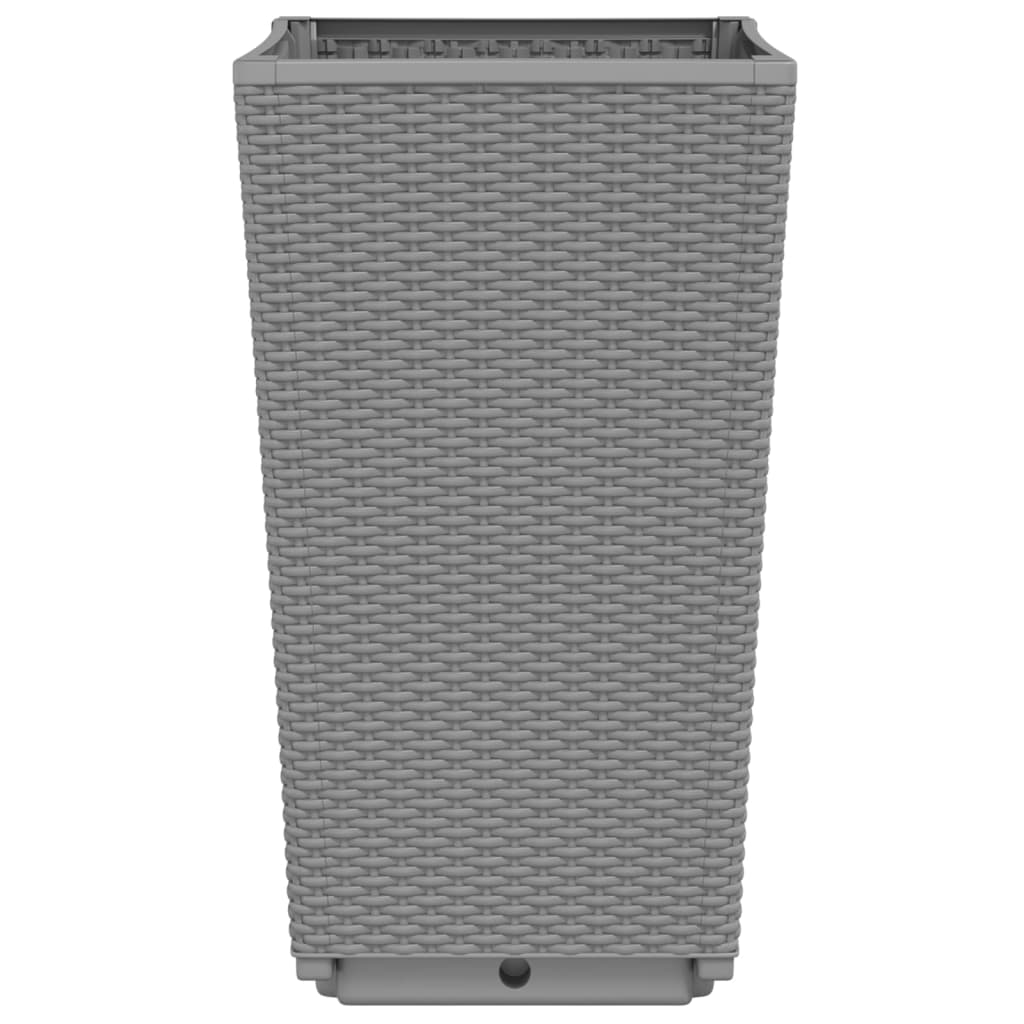 vidaXL Ζαρντινιέρες 2 τεμ. Αν. Γκρι 32,5x32,5x57 εκ. Πολυπροπυλένιο