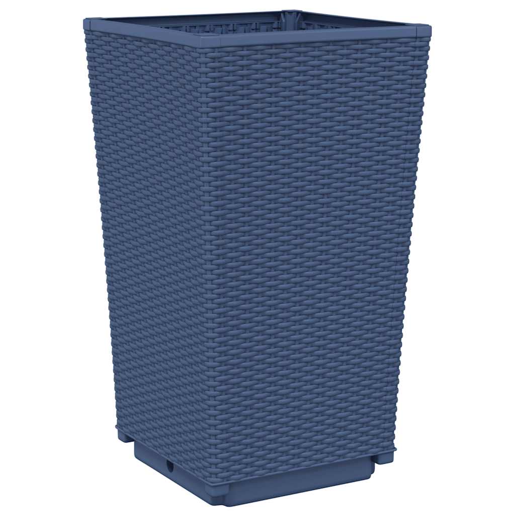 vidaXL Ζαρντινιέρες Κήπου 4 τεμ. Μπλε Γκρι 32,5x32,5x57 εκ. Πολυπροπυλένιο