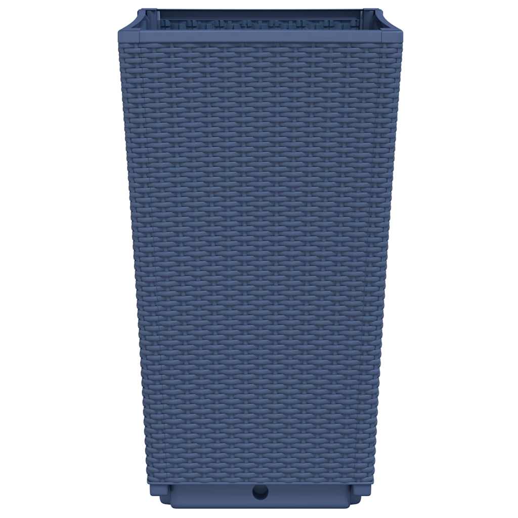 vidaXL Ζαρντινιέρες Κήπου 4 τεμ. Μπλε Γκρι 32,5x32,5x57 εκ. Πολυπροπυλένιο