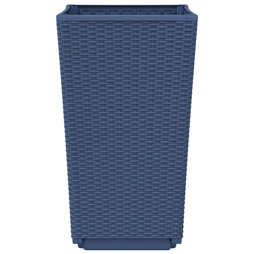 vidaXL Ζαρντινιέρες Κήπου 4 τεμ. Μπλε Γκρι 32,5x32,5x57 εκ. Πολυπροπυλένιο