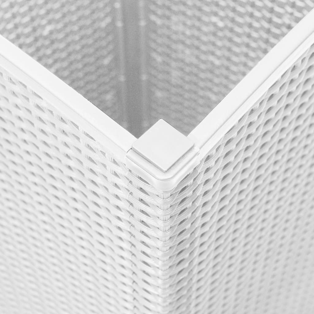 vidaXL Ζαρντινιέρες Κήπου 4 τεμ. Λευκό 32,5x32,5x57 εκ. Πολυπροπυλένιο