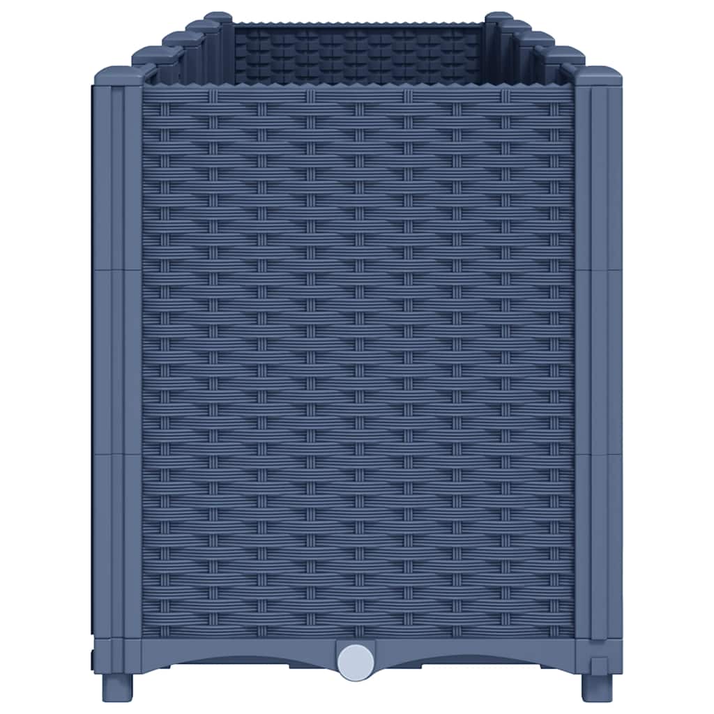 vidaXL Ζαρντινιέρα Κήπου Μπλε Γκρι 160x40x53 εκ. Πολυπροπυλένιο