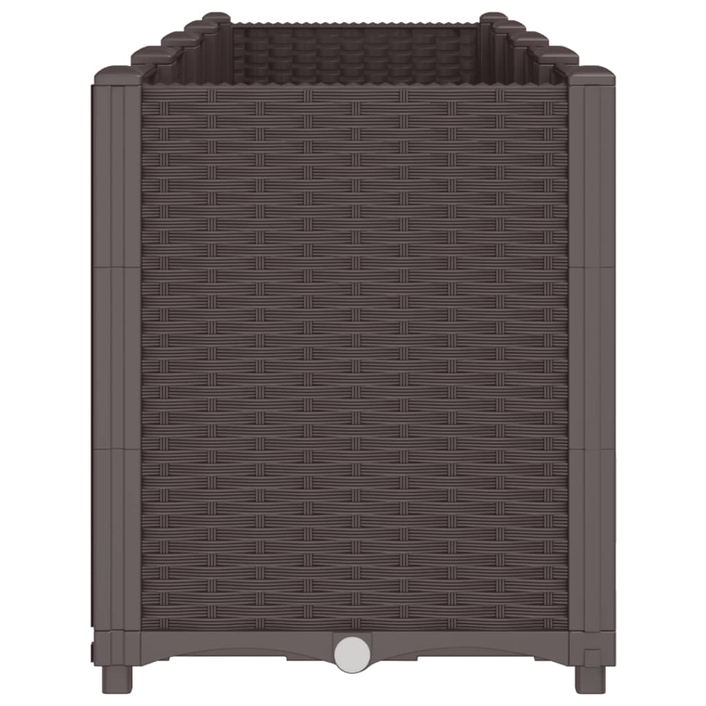 vidaXL Ζαρντινιέρα Κήπου Καφέ 160x40x53 εκ. Πολυπροπυλένιο