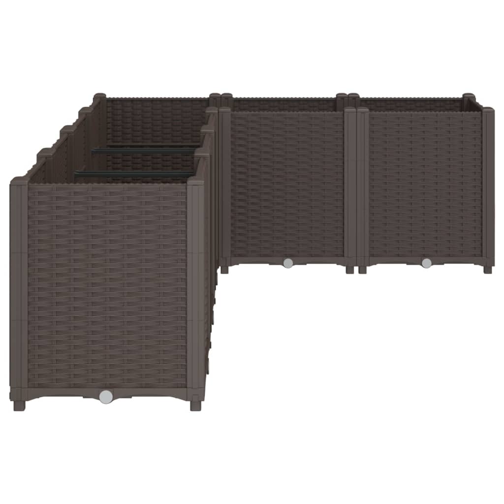 vidaXL Ζαρντινιέρα Κήπου Καφέ 160x120x53 εκ. Πολυπροπυλένιο