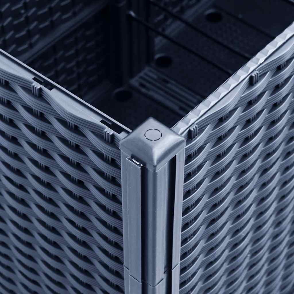 vidaXL Ζαρντινιέρα Κήπου Μπλε Γκρι 160x160x53 εκ. Πολυπροπυλένιο