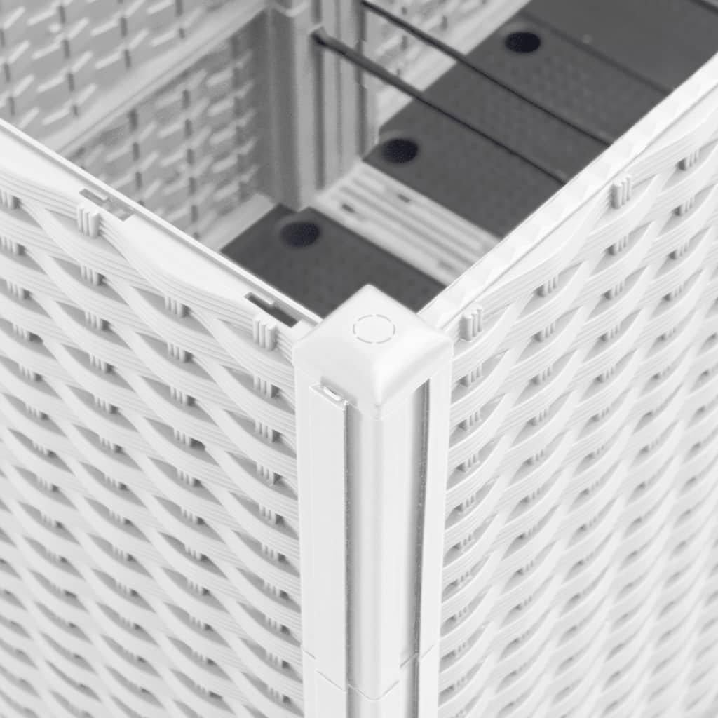 vidaXL Ζαρντινιέρα Κήπου Λευκή 160x160x53 εκ. Πολυπροπυλένιο