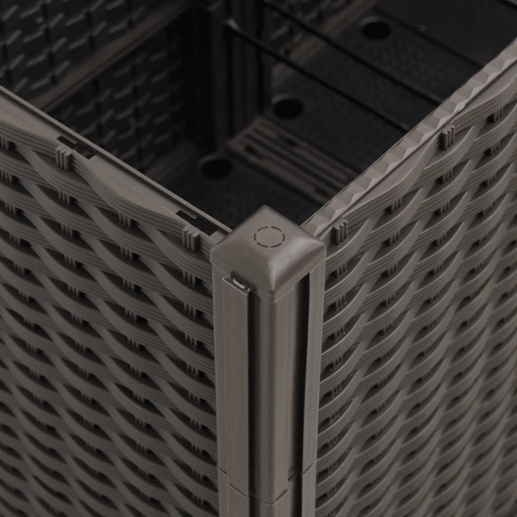 vidaXL Ζαρντινιέρα Κήπου Καφέ 160x160x53 εκ. Πολυπροπυλένιο