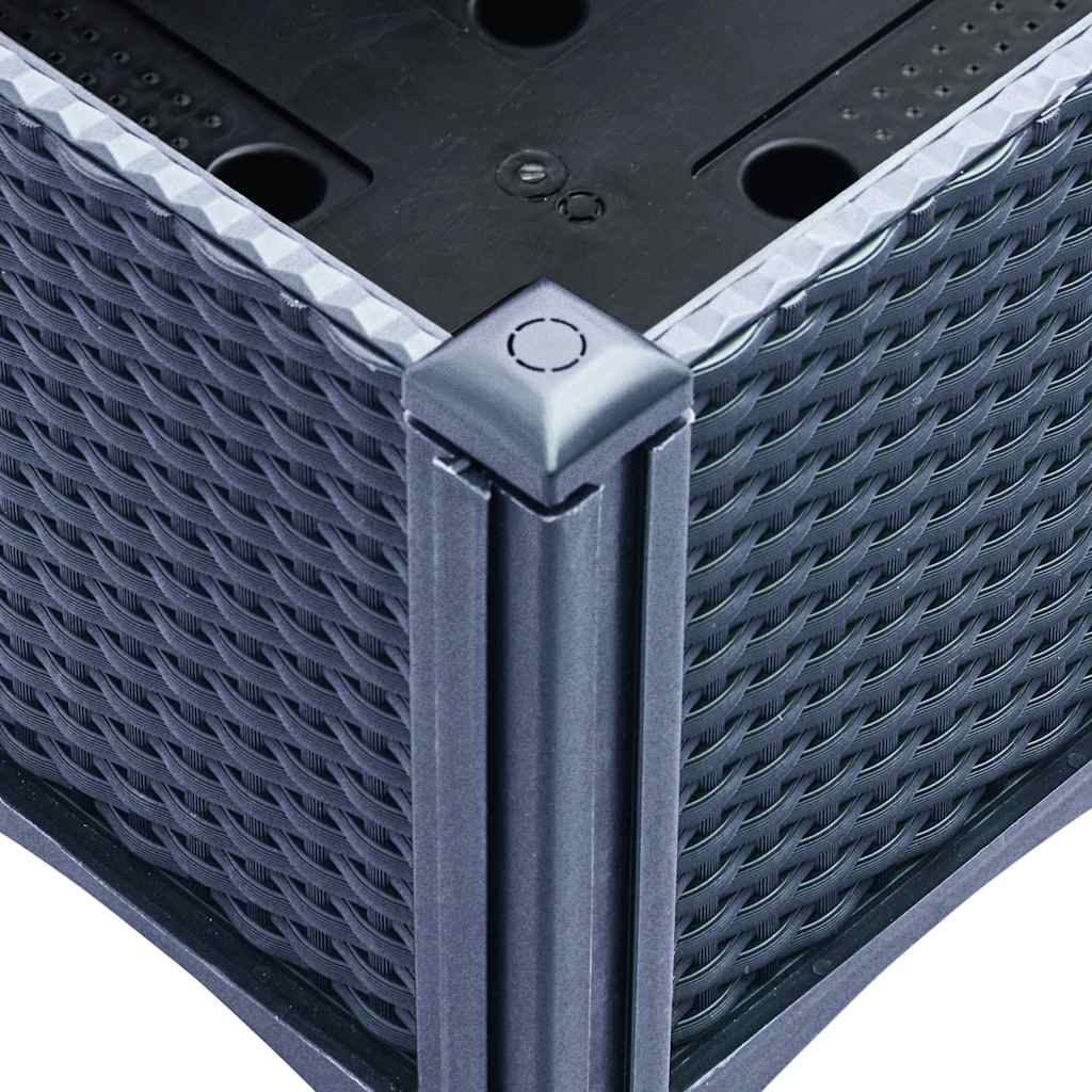 vidaXL Ζαρντινιέρα Κήπου με Πόδια Μπλε Γκρι 160x40x42 εκ. Πολυπροπυλένιο