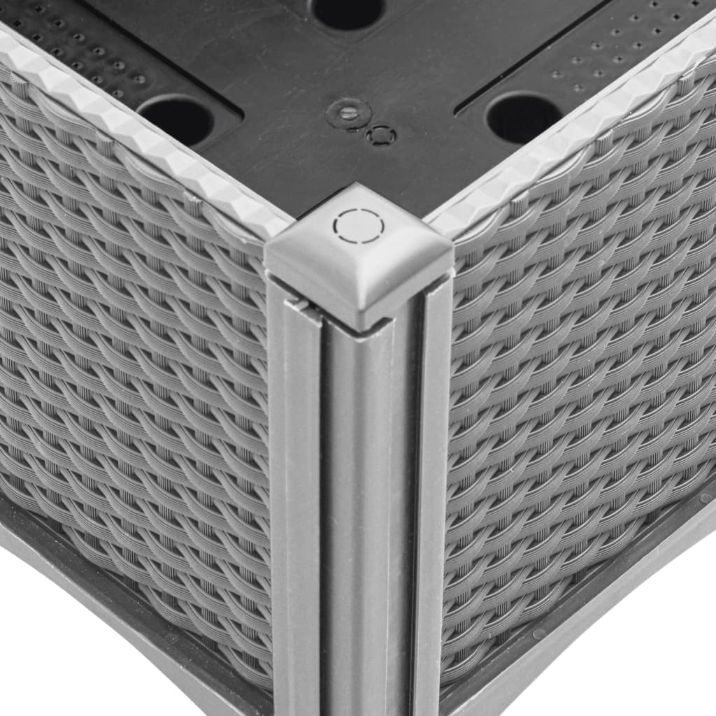 vidaXL Ζαρντινιέρα Κήπου με Πόδια Αν. Γκρι 160x120x42 εκ. Πολυπροπ.