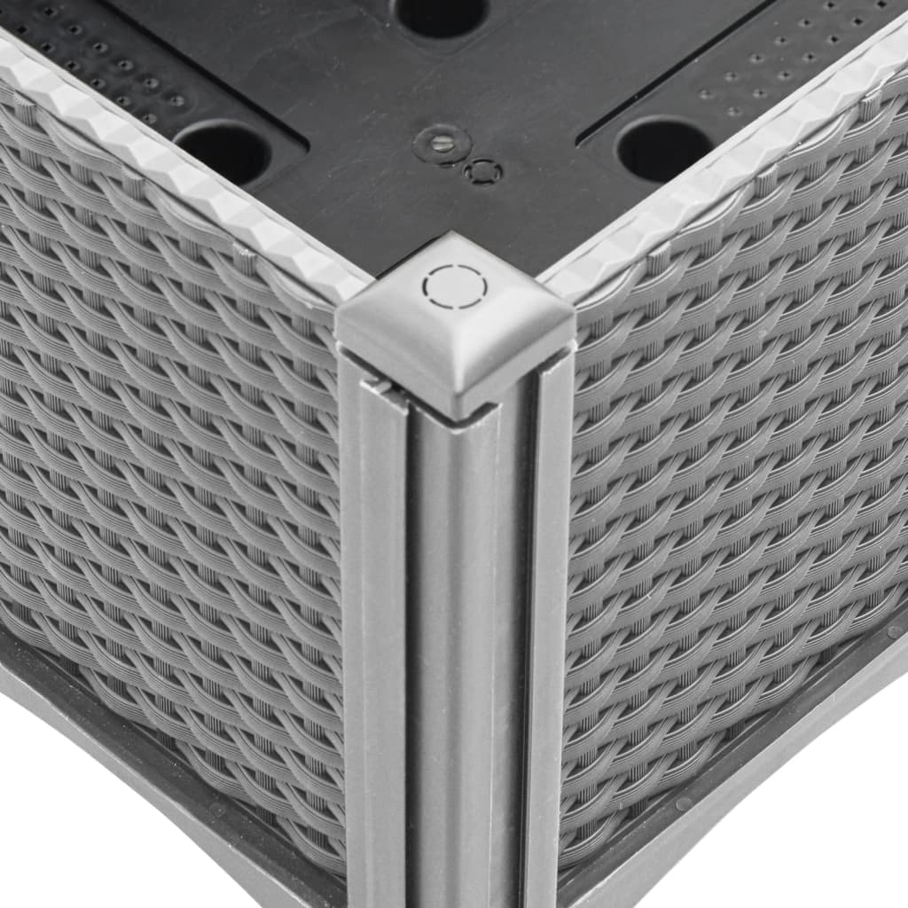 vidaXL Ζαρντινιέρα Κήπου με Πόδια Αν. Γκρι 200x160x42 εκ. Πολυπροπ.