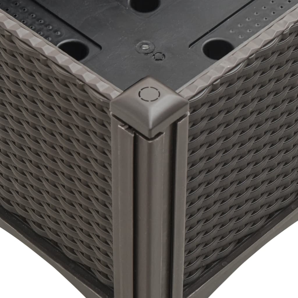 vidaXL Ζαρντινιέρα Κήπου με Πόδια Καφέ 200x160x42 εκ. Πολυπροπυλένιο