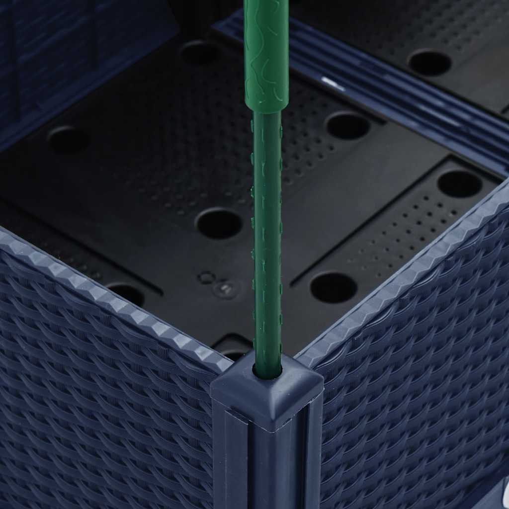 vidaXL Ζαρντινιέρα Κήπου με Καφασωτό Μπλε Γκρι 80x40x142,5 εκ. από PP