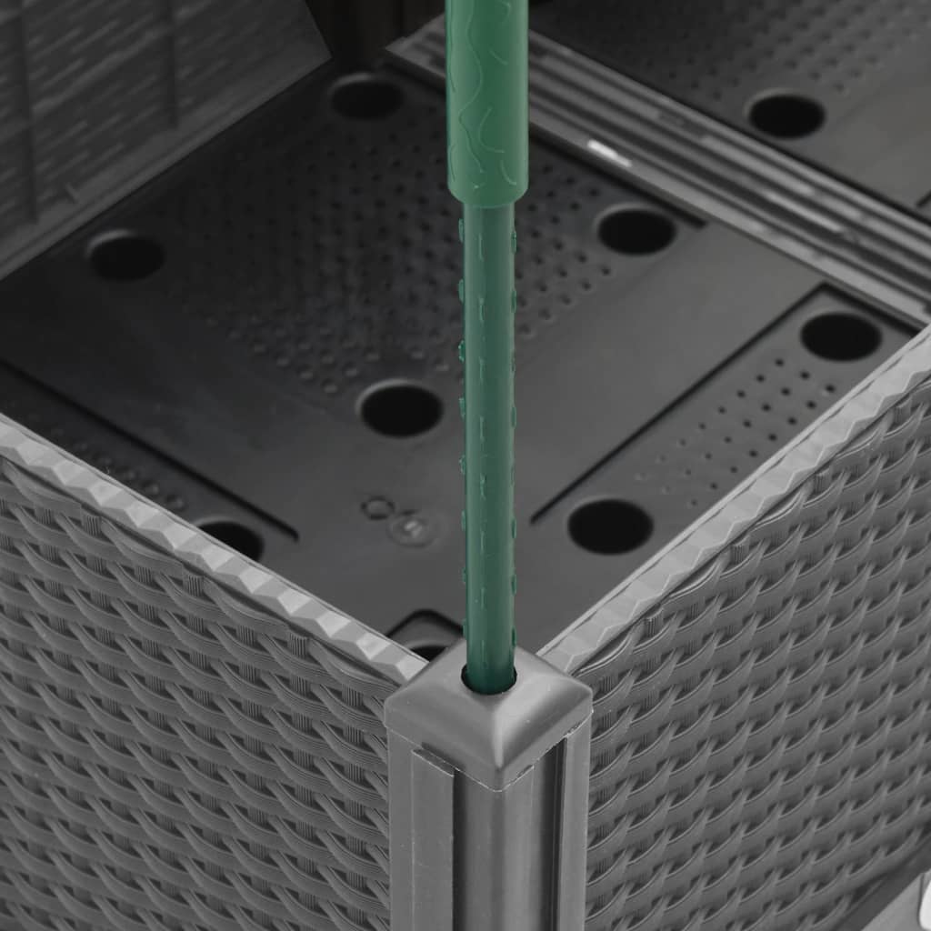 vidaXL Ζαρντινιέρα Κήπου με Καφασωτό Ανοιχτό Γκρι 80x40x142,5 εκ. PP