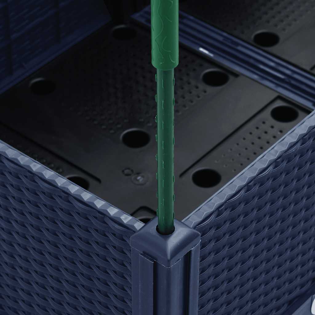 vidaXL Ζαρντινιέρα Κήπου με Καφασωτό Μπλε Γκρι 120x40x142,5 εκ. από PP