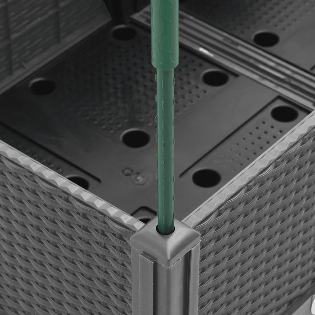 vidaXL Ζαρντινιέρα Κήπου με Καφασωτό Ανοιχτό Γκρι 160x40x142,5εκ. PP