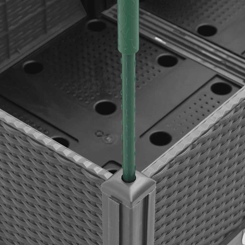 vidaXL Ζαρντινιέρα Κήπου με Καφασωτό Ανοιχτό Γκρι 160x120x142,5 εκ. PP