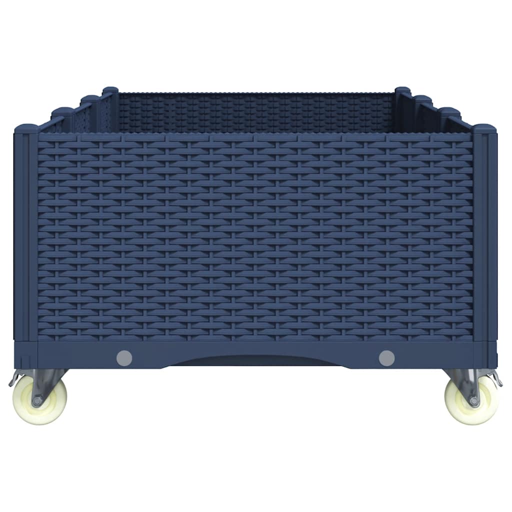 vidaXL Ζαρντινιέρα Κήπου με Πόδια Μπλε Γκρι 150x80x54 εκ. Πολυπροπυλένιο