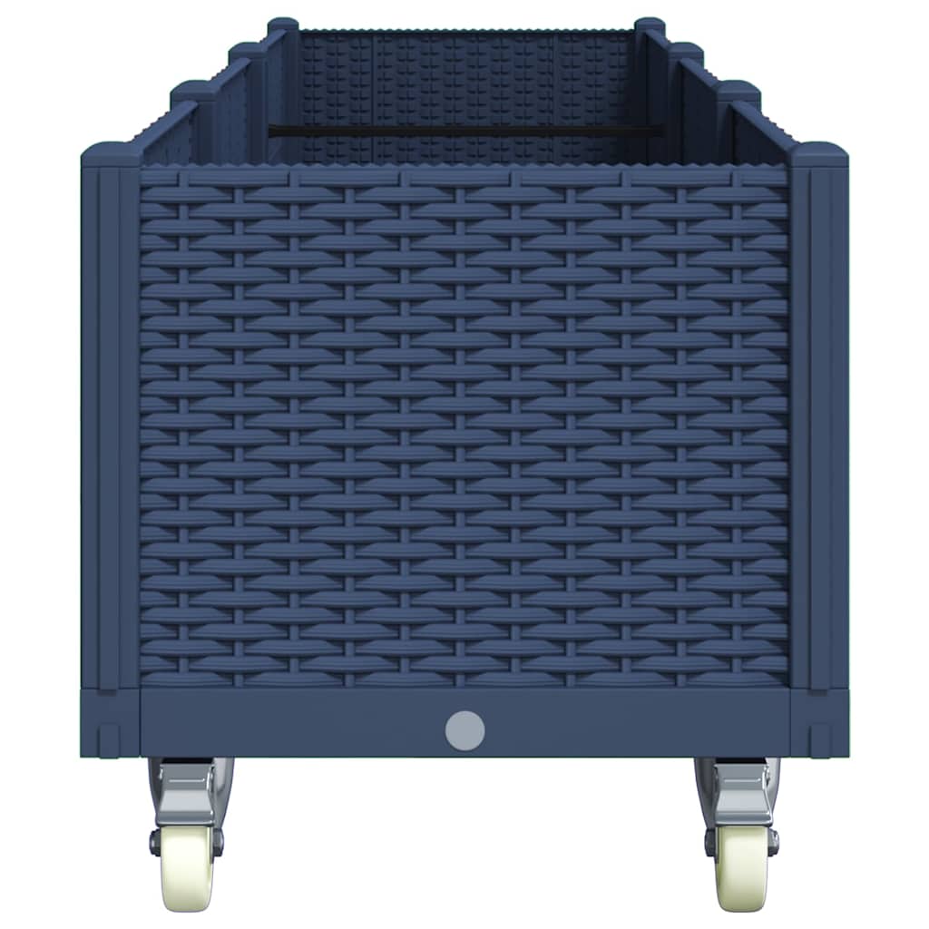 vidaXL Ζαρντινιέρα Κήπου με Πόδια Μπλε Γκρι 240x50x54εκ. από Πολυπροπυλένιο