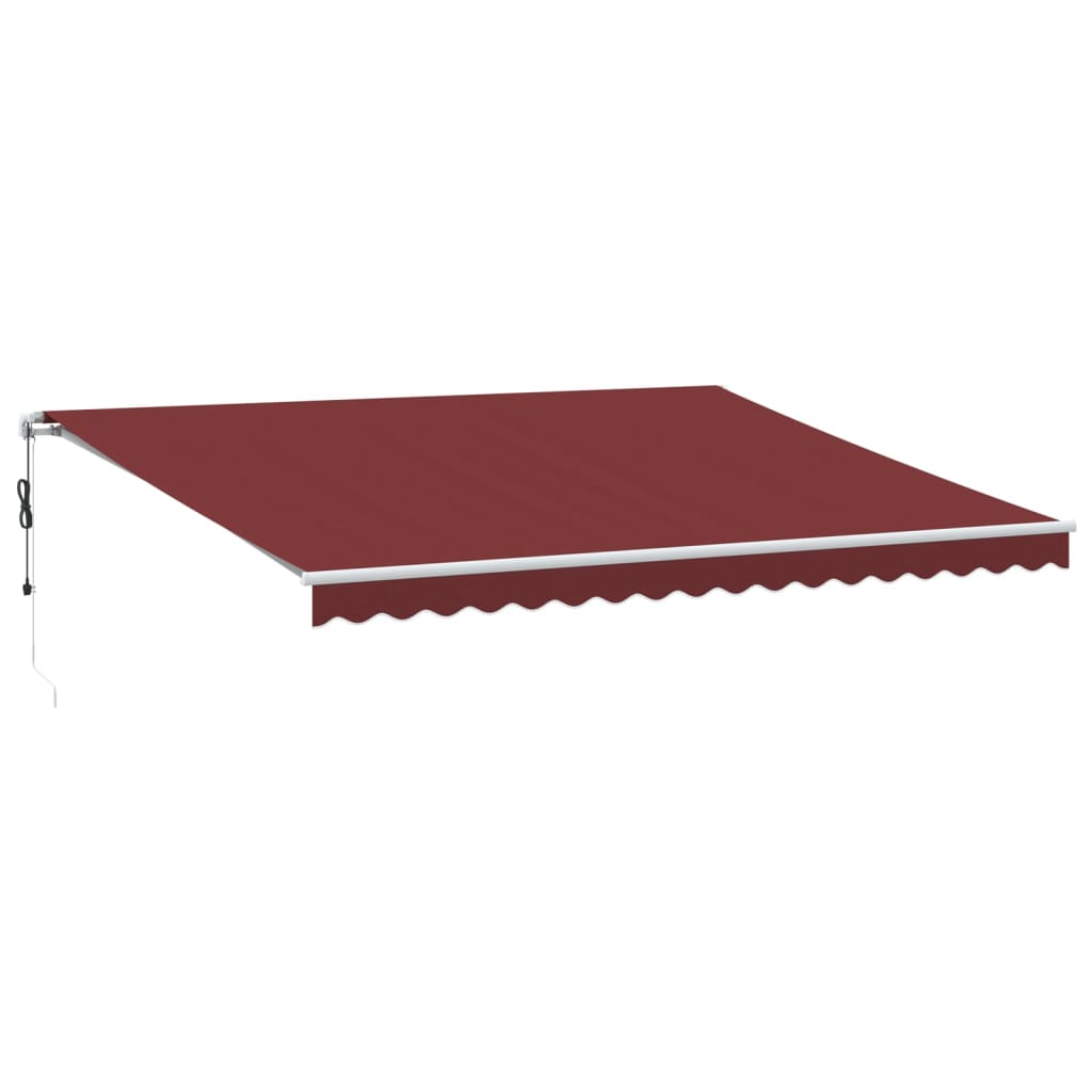 vidaXL Τέντα Πτυσσόμενη Αυτόματη Μπορντό 450x350 εκ.