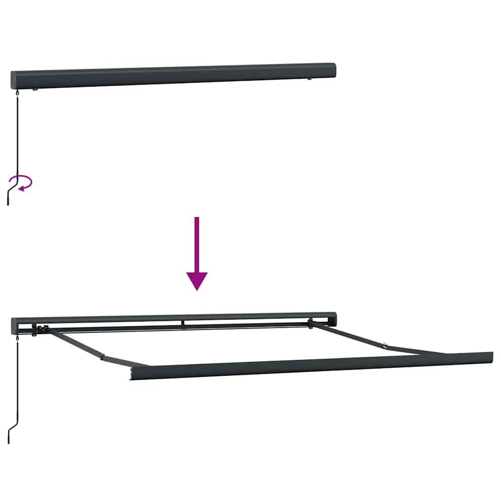 vidaXL Τέντα Πτυσσόμενη Χειροκίνητη Μπορντό 300x250 εκ.