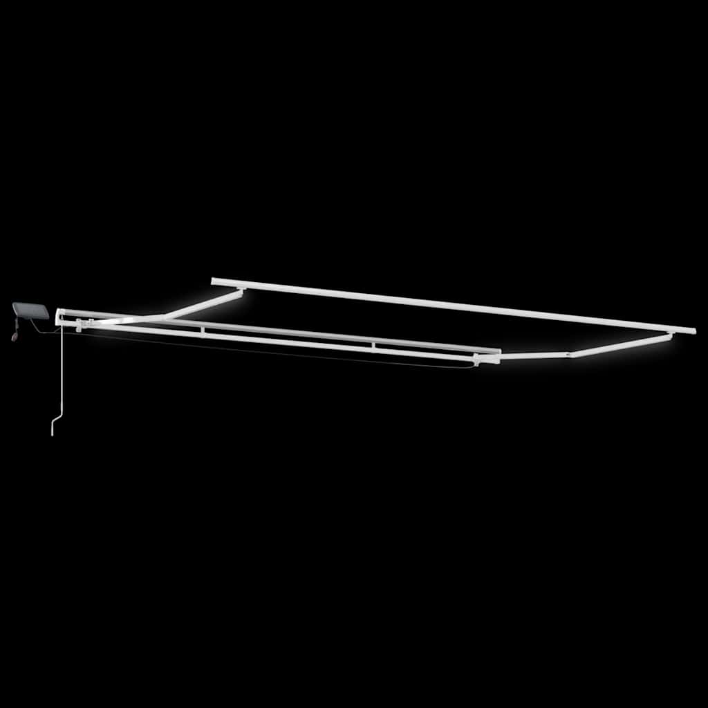 vidaXL Τέντα Πτυσσόμενη Χειροκίνητη με LED Καφέ 400x300 εκ.