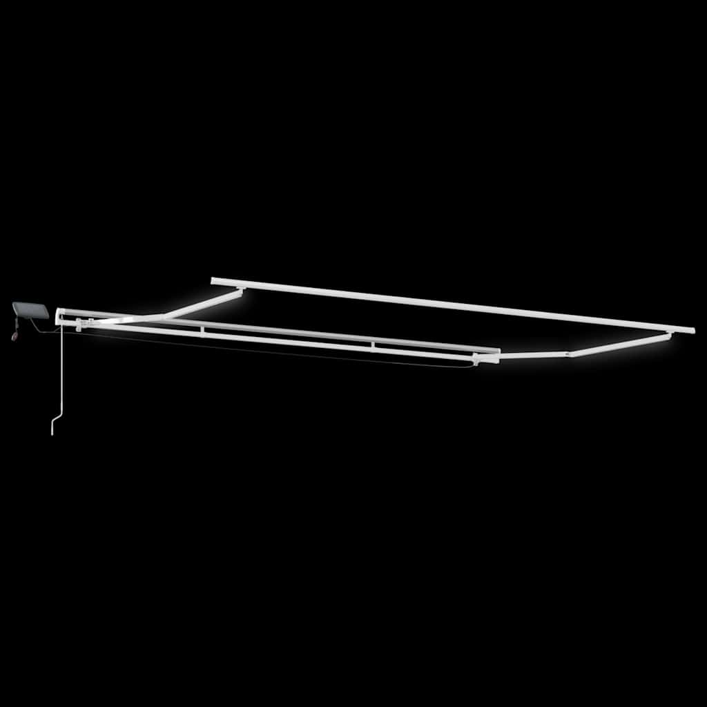 vidaXL Τέντα Πτυσσόμενη Χειροκίνητη με LED Καφέ 500x300 εκ.