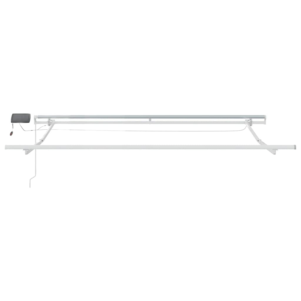 vidaXL Τέντα Πτυσσόμενη Χειροκίνητη με LED Ανθρακί / Λευκή 300x250 εκ.