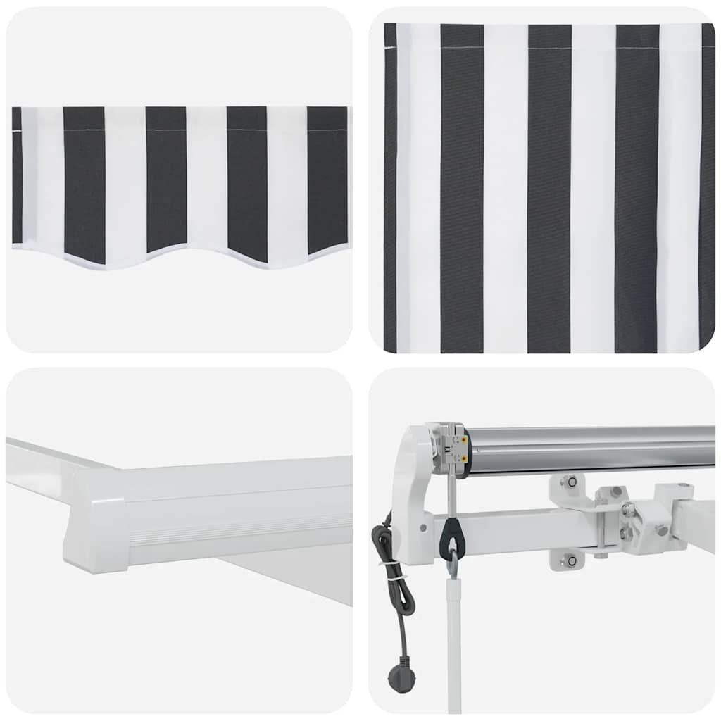 vidaXL Τέντα Πτυσσόμενη Αυτόματη Ανθρακί / Λευκή 300 x 250 εκ.