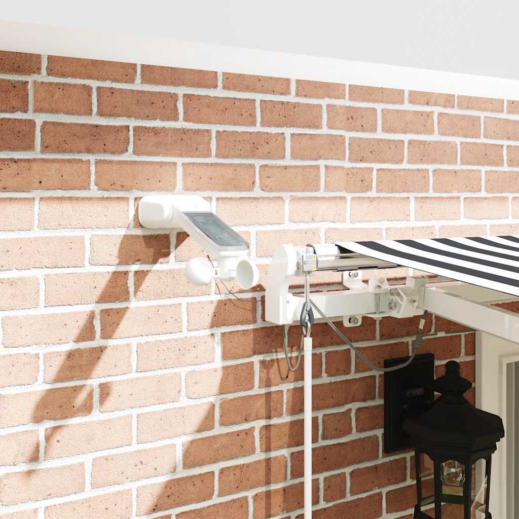 vidaXL Τέντα Πτυσσόμενη Αυτόματη με LED Ανθρακί / Λευκή 400x300 εκ.