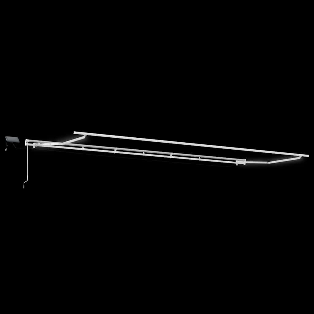 vidaXL Τέντα Πτυσσόμενη Χειροκίνητη με LED Ανθρακί / Λευκή 600x300 εκ.