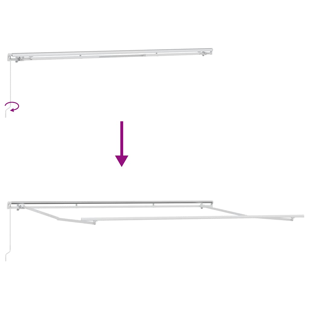 vidaXL Τέντα Πτυσσόμενη Χειροκίνητη με Ανθρακί / Λευκή 500x300 εκ.