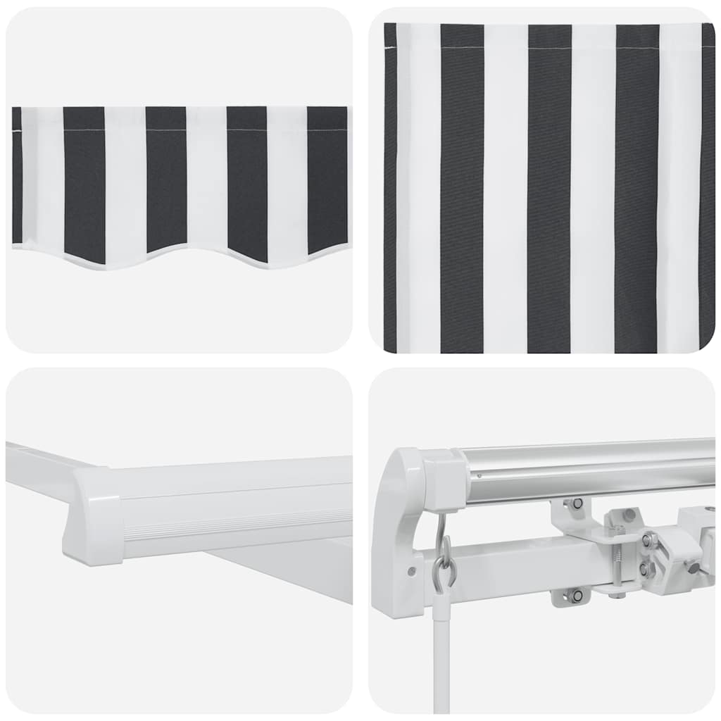 vidaXL Τέντα Πτυσσόμενη Χειροκίνητη με Ανθρακί / Λευκή 500x300 εκ.