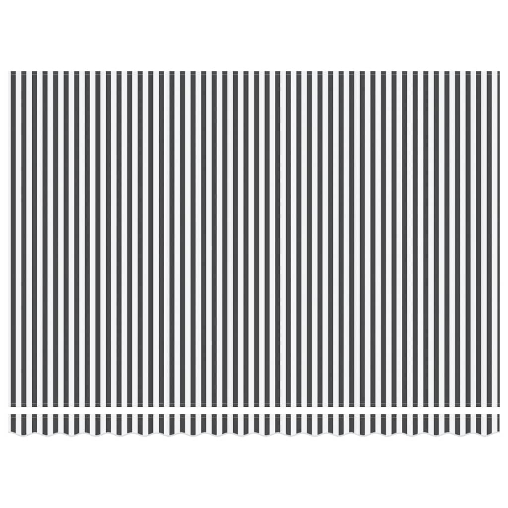 vidaXL Τέντα Πτυσσόμενη Χειροκίνητη με Ανθρακί / Λευκή 450x300 εκ.