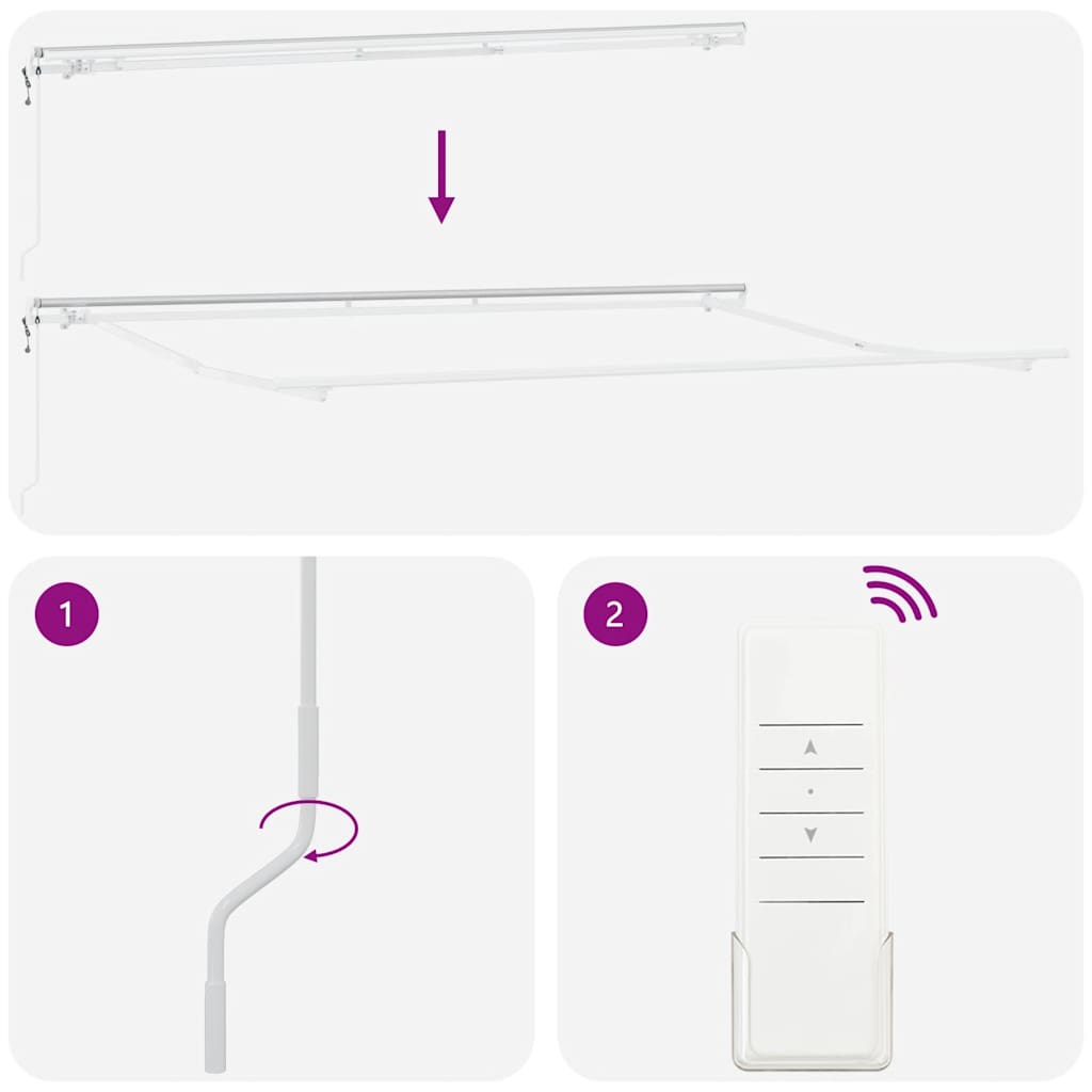 vidaXL Τέντα Πτυσσόμενη Αυτόματη Ανθρακί / Λευκή 400x300 εκ.